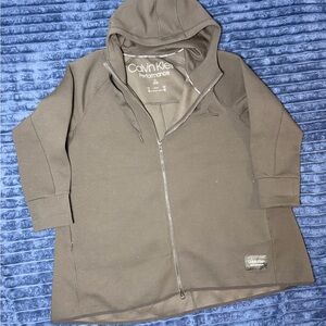 Calvin Klein men's charcoal hooded coat, size 3XL.